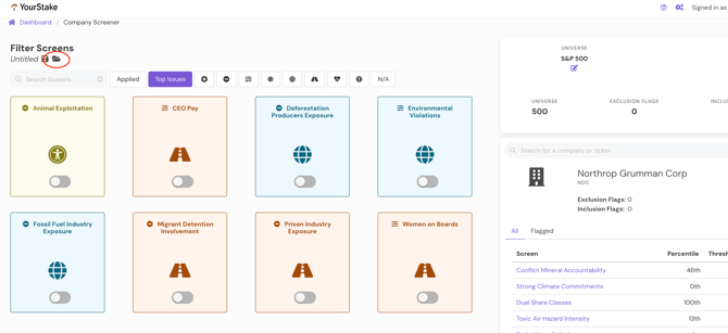 Building an Exclusionary List Using Company Screener (1)