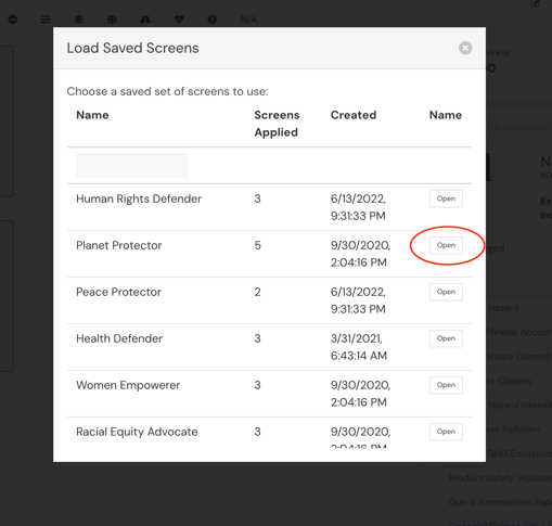Building an Exclusionary List Using Company Screener (2)