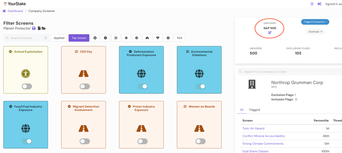 Building an Exclusionary List Using Company Screener (3)
