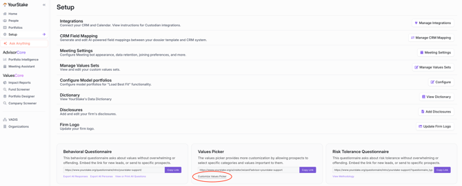 Create a Custom Questionnaire with Specific Values (1)