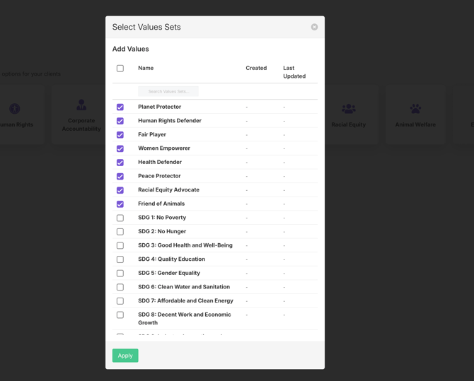 Create a Custom Questionnaire with Specific Values (3)