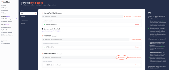 Find the Proposed Portfolio Best Fit (5)