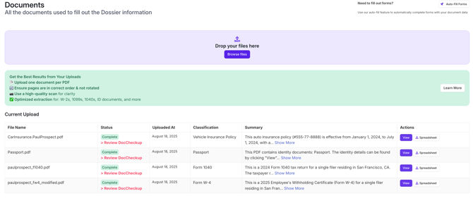 Uploading and Updating Documents in the Dossier (3)