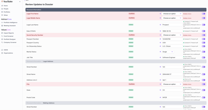 Uploading and Updating Documents in the Dossier (5)
